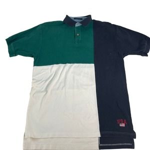 Woods & Gray Color Block‎ Y2k Vintage Polo USA M